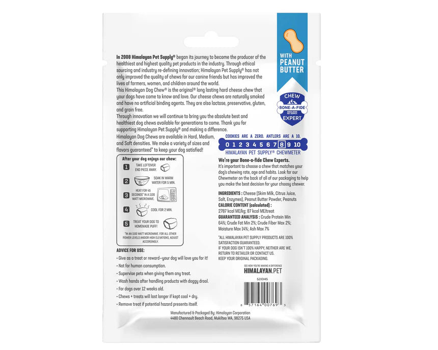 Himalayan Pet Supply- Peanut Butter Dog Chew