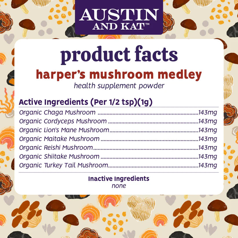 Austin & Kat 7 Mighty Mushrooms Powder
