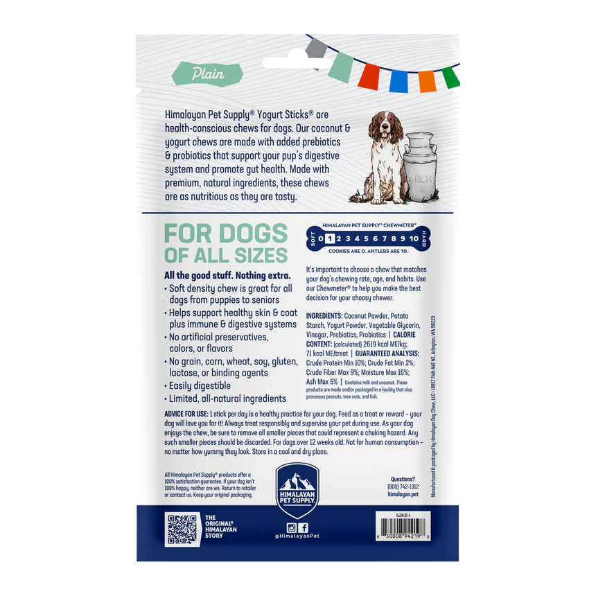 Himalayan Pet Supply Yogurt Sticks- Plain Flavor