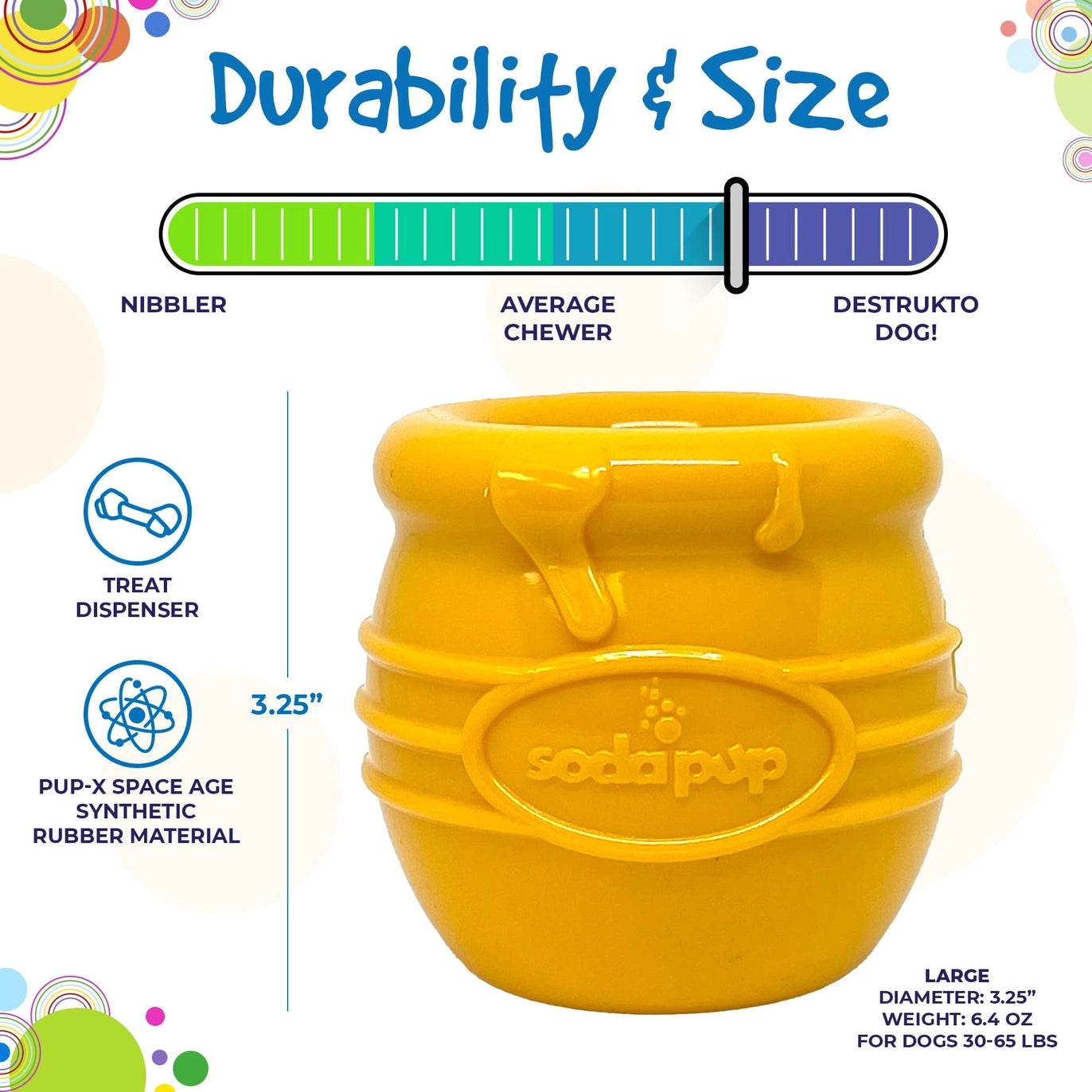 Blue Honey Pot Treat Dispenser