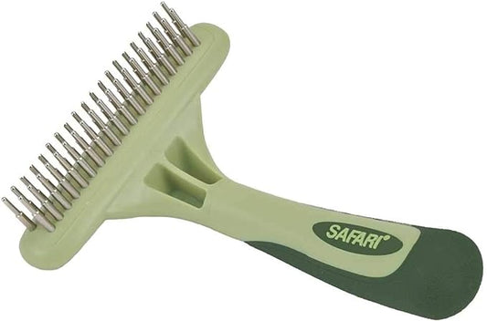 Double Row Undercoat Rake with Rotating Pins