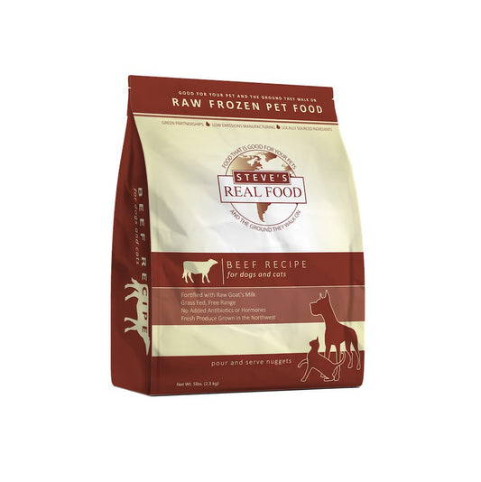 Steve’s Frozen Raw Dog & Cat Food, Beef Recipe