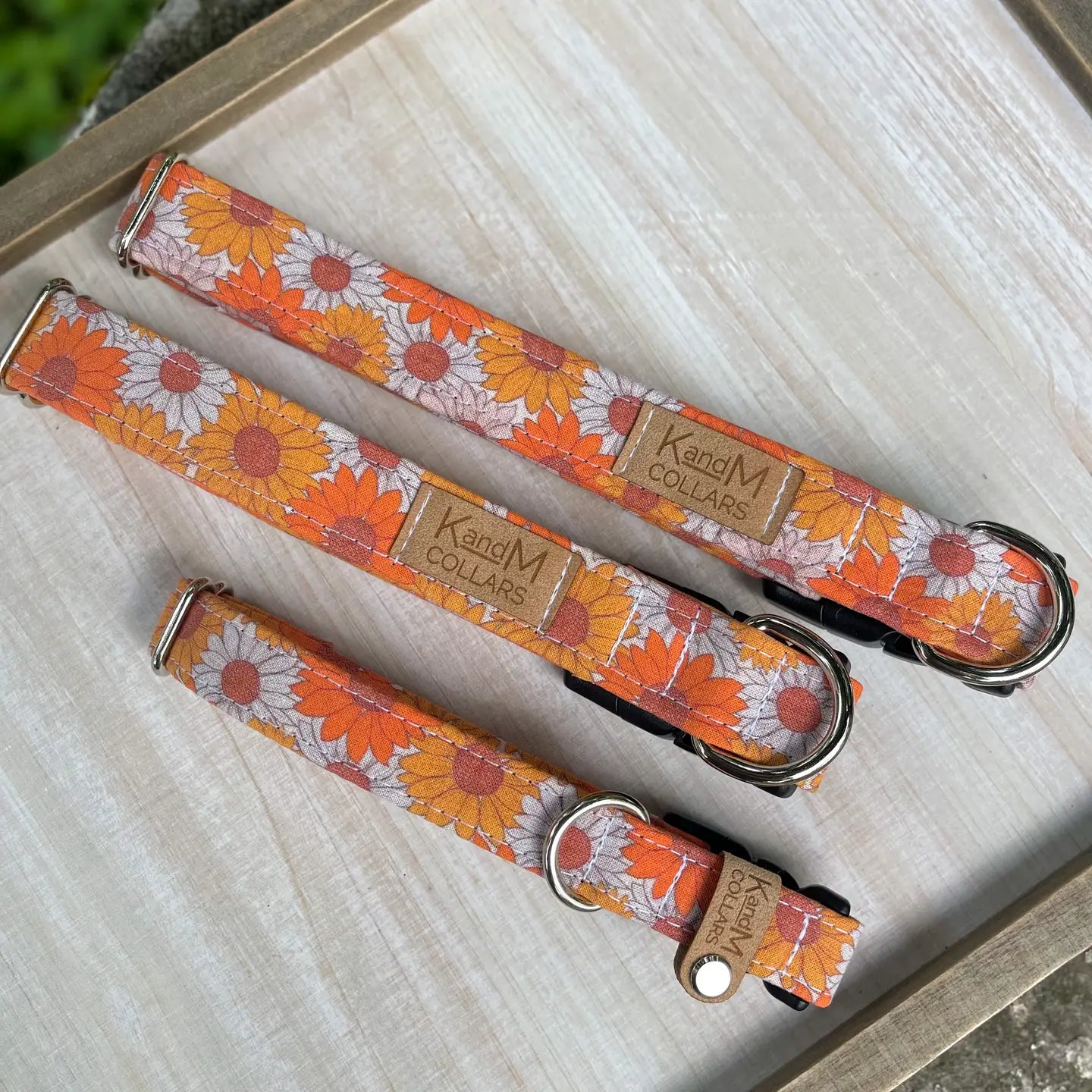 Fall Flowers Dog Collar
