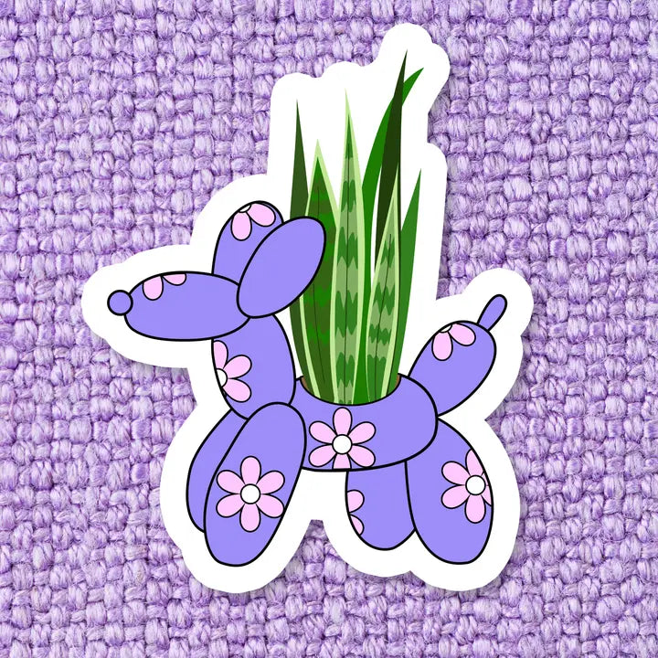 Balloon Dog Plant- Waterproof Vinyl Sticker