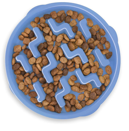 Outward Hound Outward Hound Blue Notch Fun Feeder Slo-Bowl