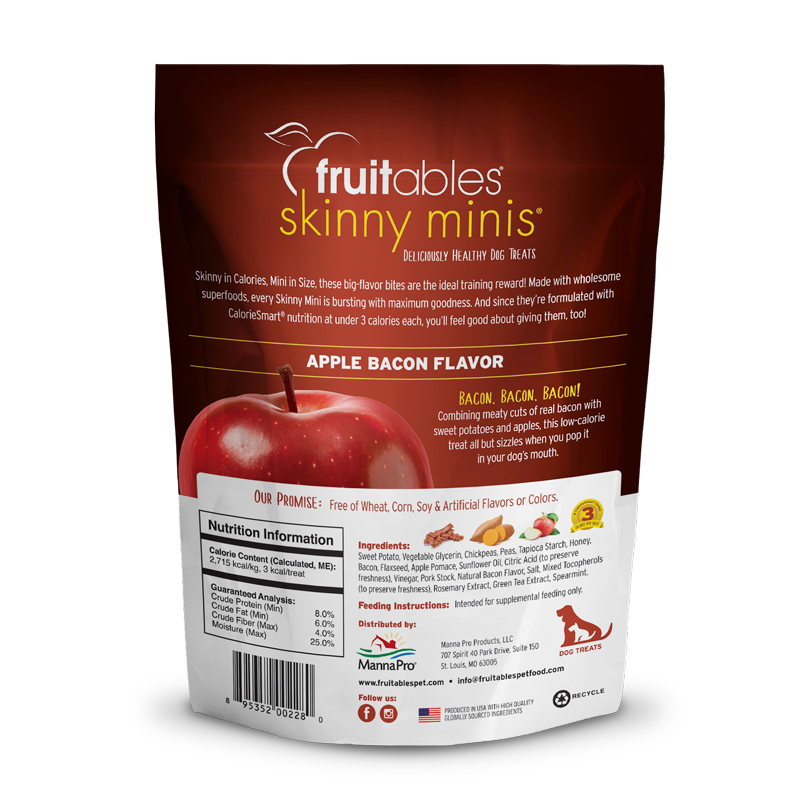 Skinny Minis Apple Bacon Flavor Dog Treats