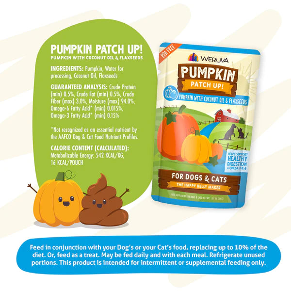 Weruva Pureed Pumpkin Pouch with Coconut Oil & Flaxseeds