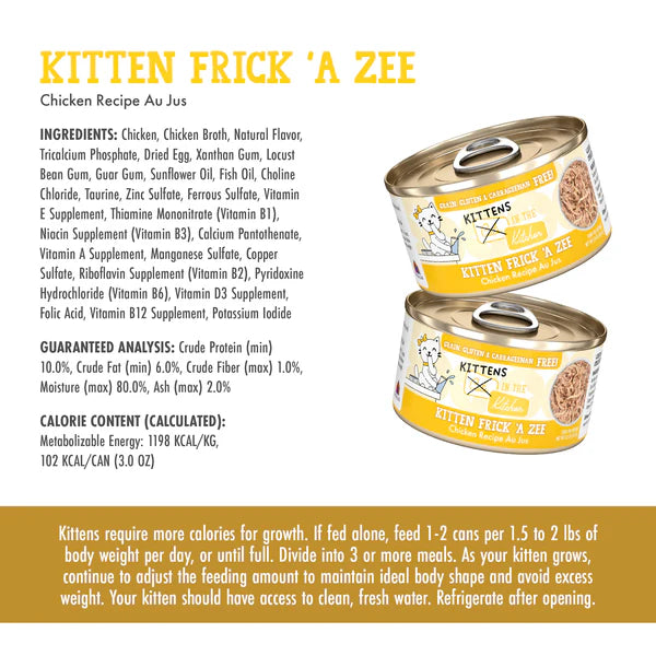 Weruva Cats in the Kitchen Kitten Wet Food- Kitten Frick 'A Zee
