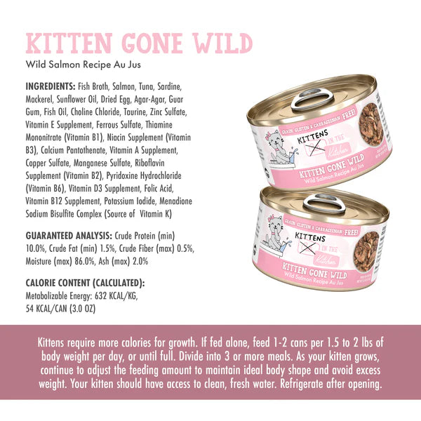 Weruva Cats in the Kitchen Kitten Wet Food - Kitten Gone Wild