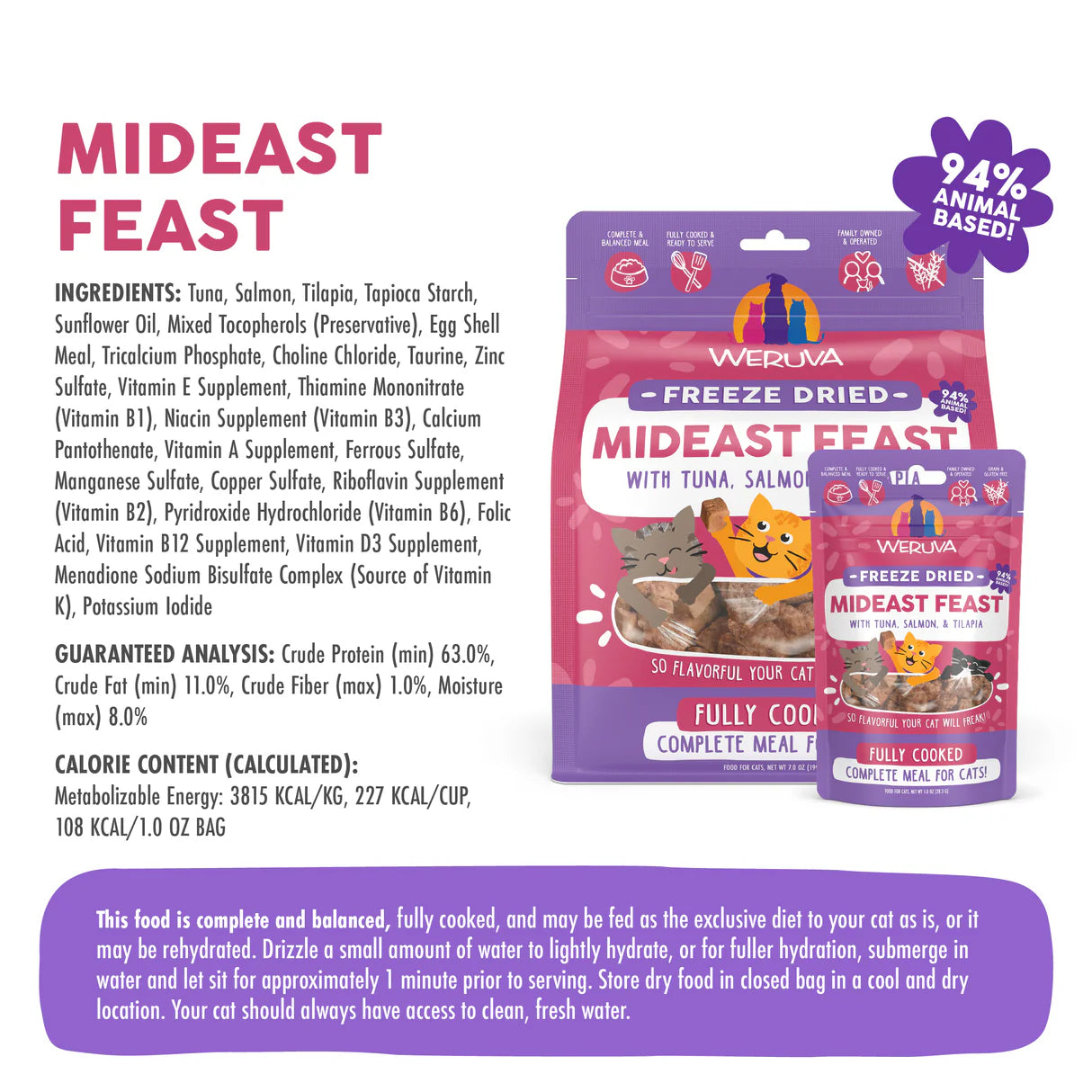 Weruva MidEast Feast Freeze Dried for Cats