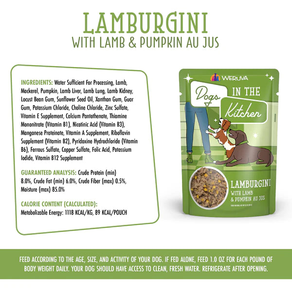 Weruva Dogs in the Kitchen Food Pouch- Lamburgini