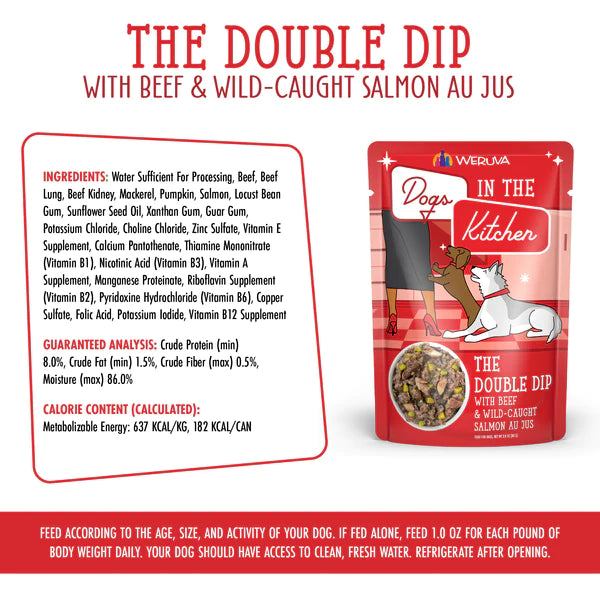 Weruva Dogs in the Kitchen Food Pouch- The Double Dip