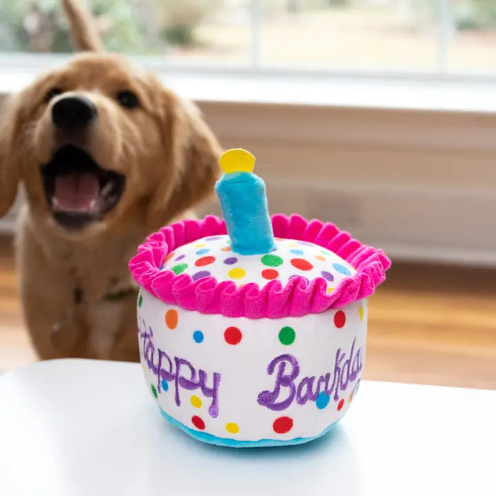 "Happy Barkday" Plush Cake For Dogs