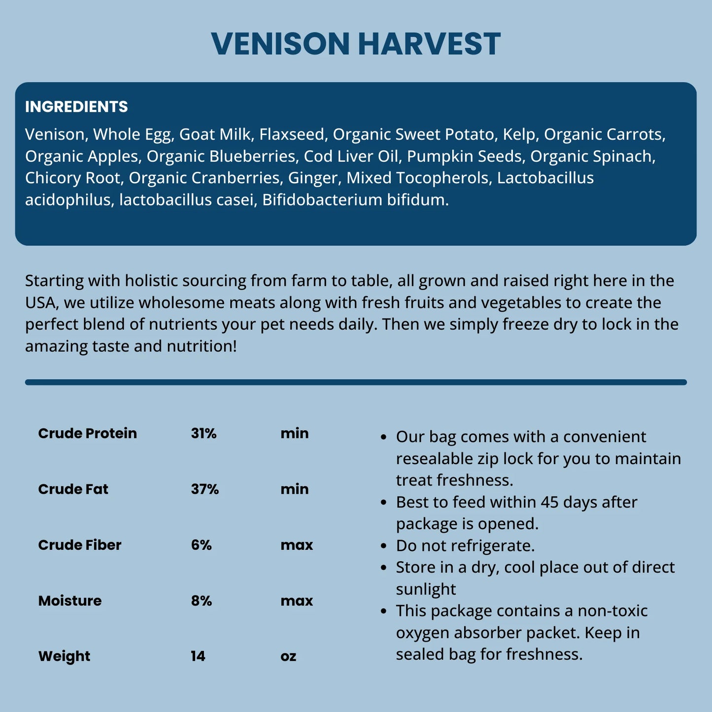 Shepherd Boy Farms Venison Gourmet Raw, Freeze Dried Dog Food