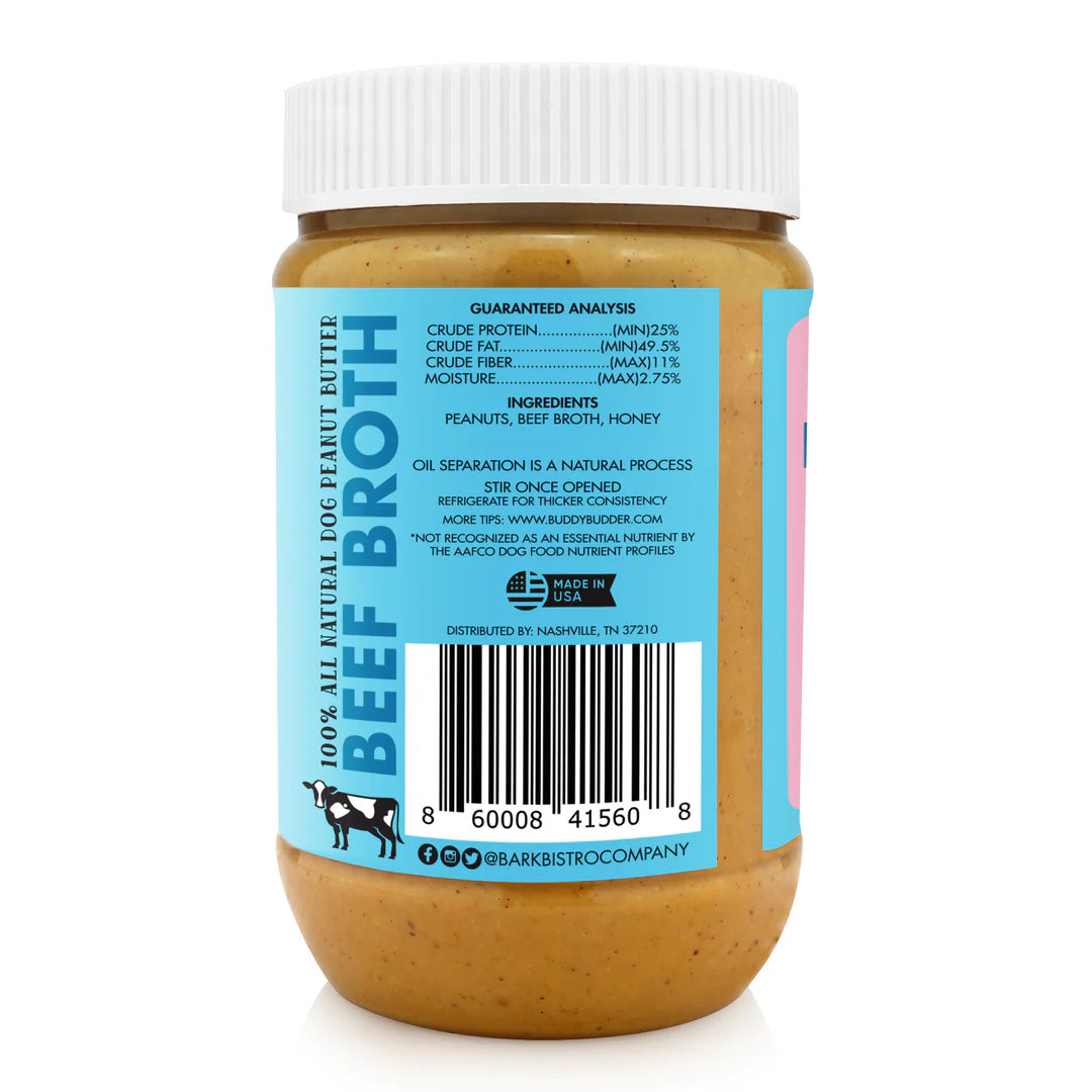 Buddy Budder Beef Broth Peanut Butter for Dogs