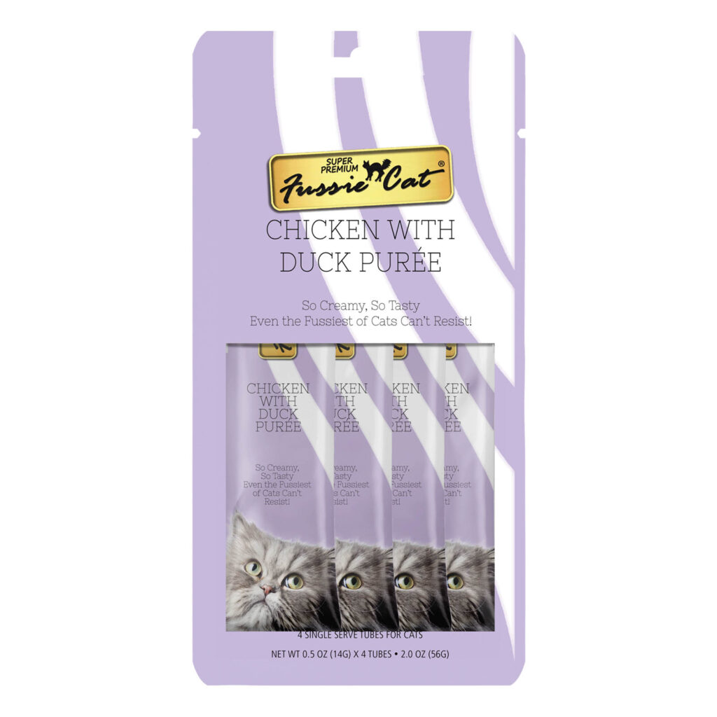Fussie Cat 4-Pack Puree, Chicken with Duck
