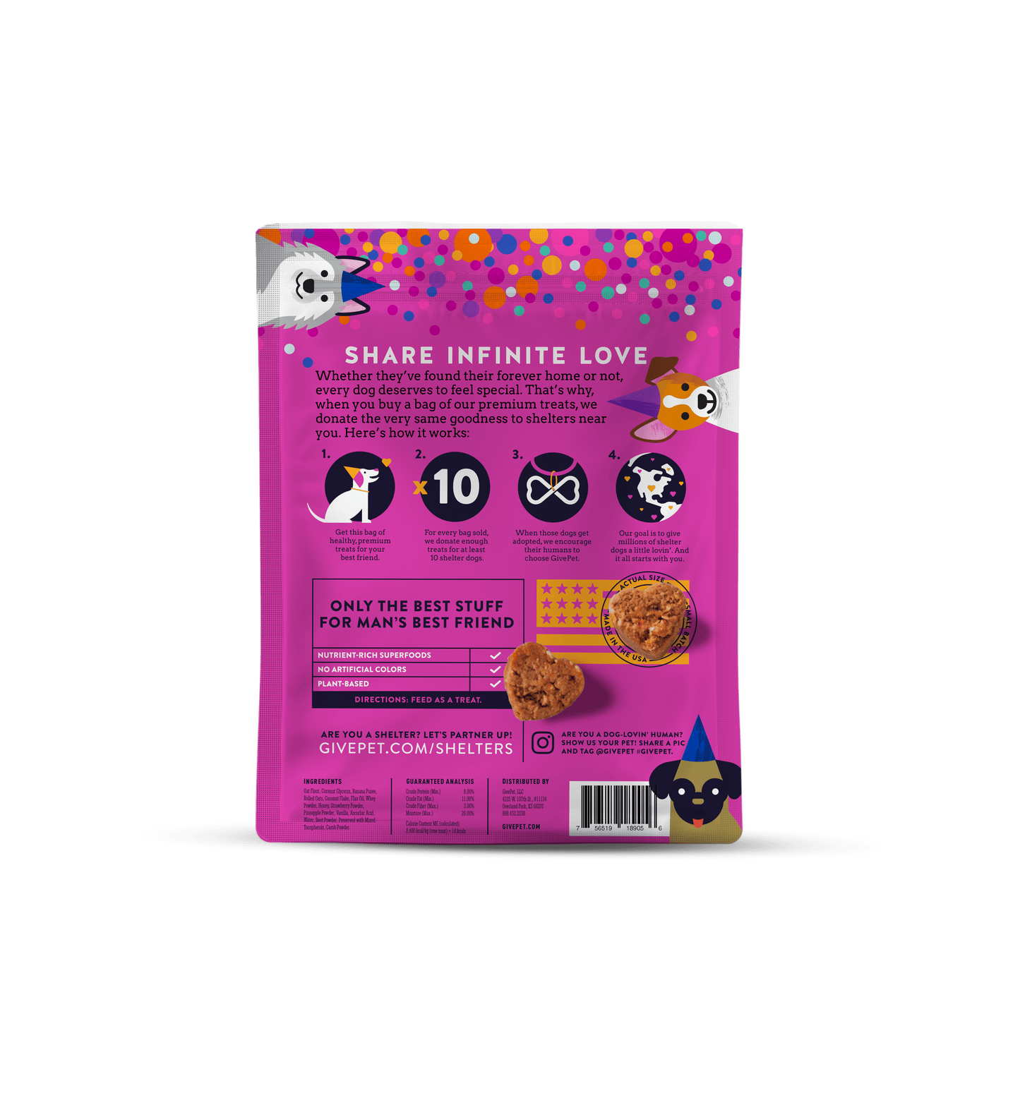 GivePet Gotcha Day Paw-ty Soft & Chewy Treats