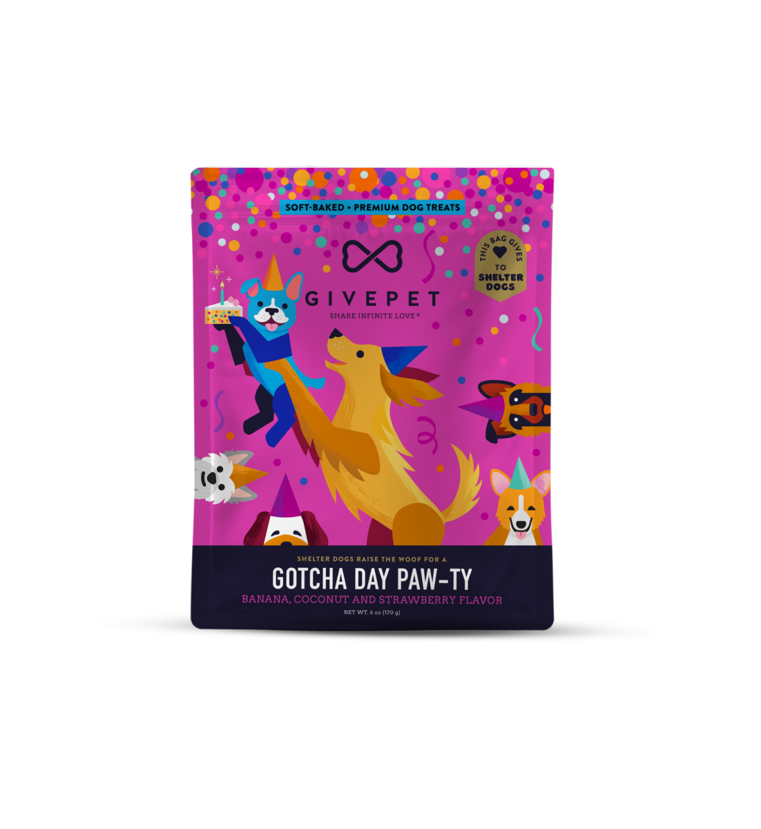 GivePet Gotcha Day Paw-ty Soft & Chewy Treats