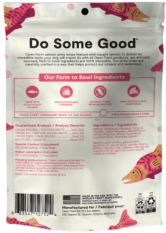 Open Farm Grain-Free Salmon Jerky Strips