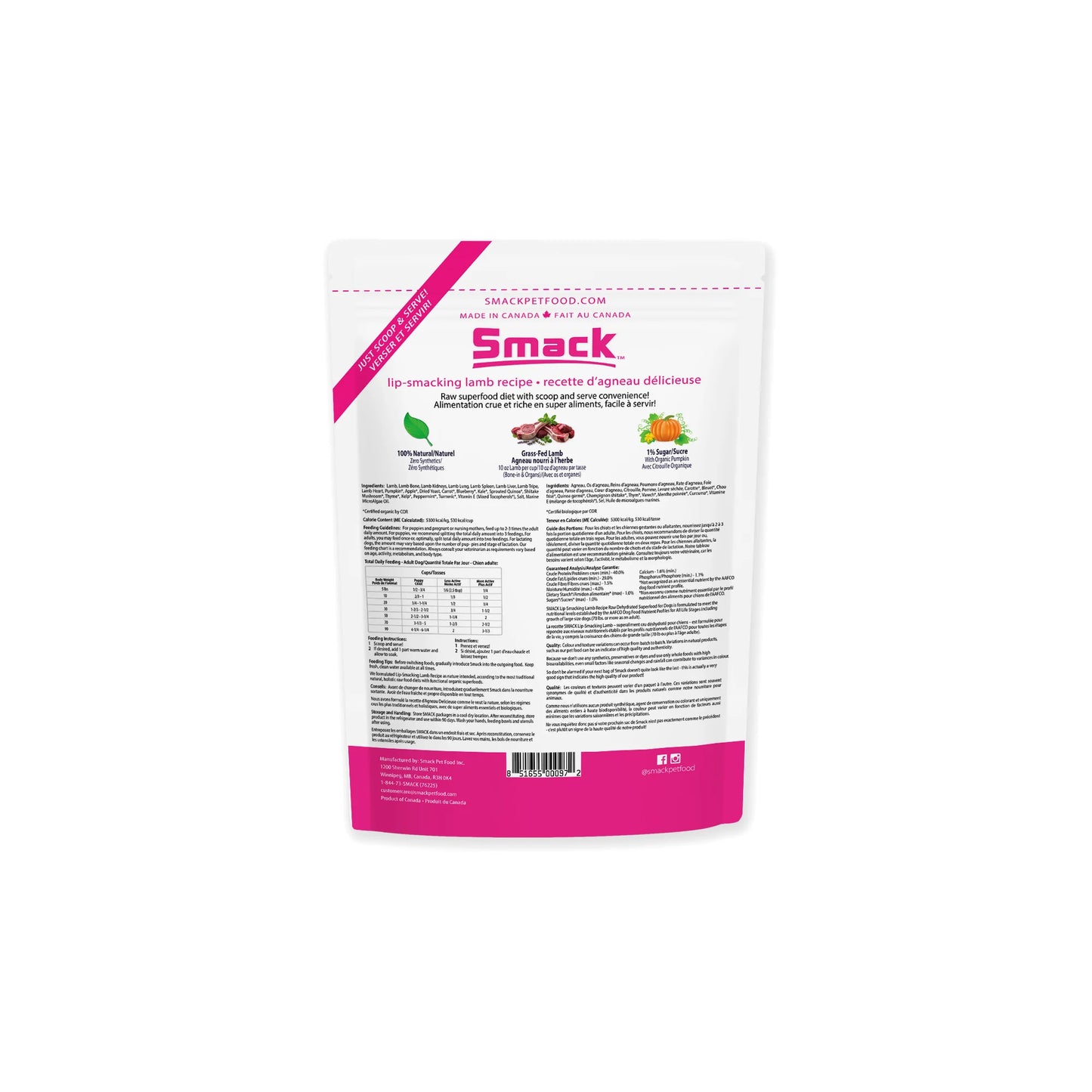 Lip Smacking Lamb Dehydrated Raw Food | SMACK