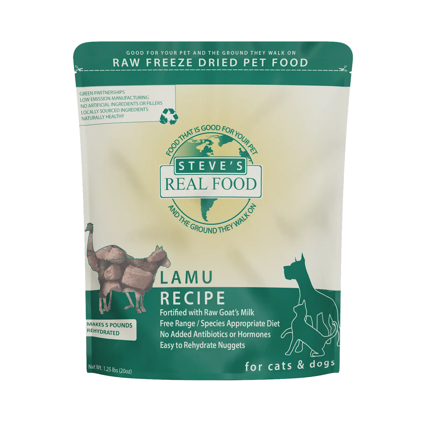 Steve’s Freeze Dried Raw Lamu Dog & Cat Food