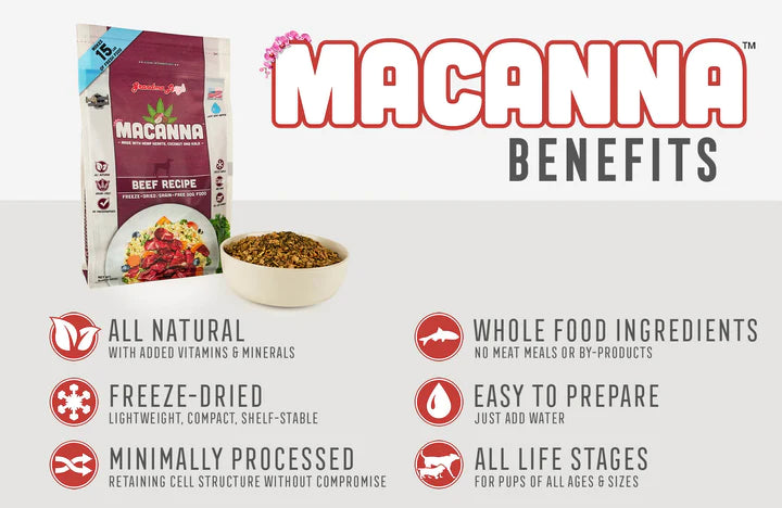 Macanna Beef Freeze-Dried Dog Food & Topper | Grandma Lucy's