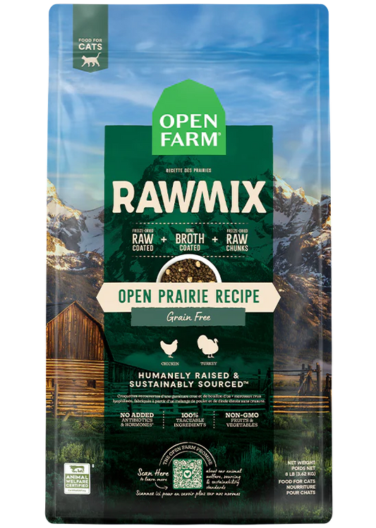 Open Farm RawMix Open Prairie Recipe Grain Free Dry Cat Food