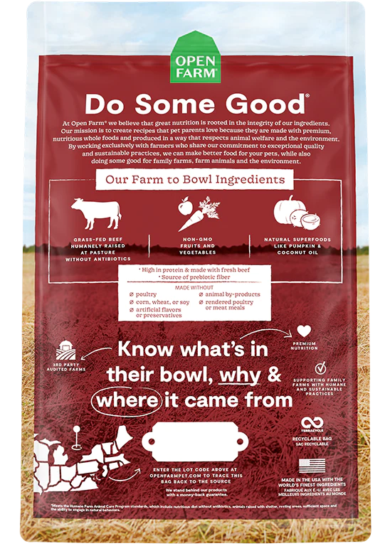 Open Farm Grass-Fed Beef Grain Free Dry Dog Food