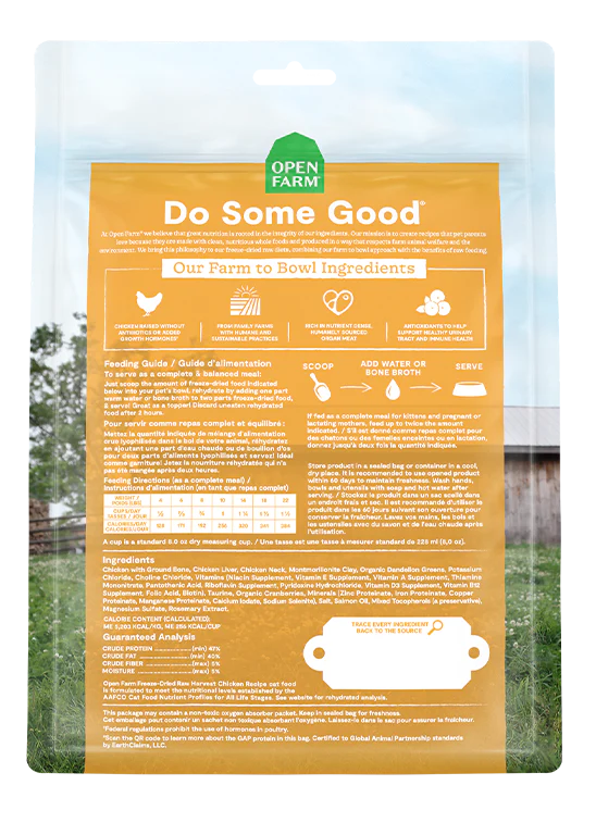 Open Farm Harvest Chicken Freeze Dried Raw Cat Food