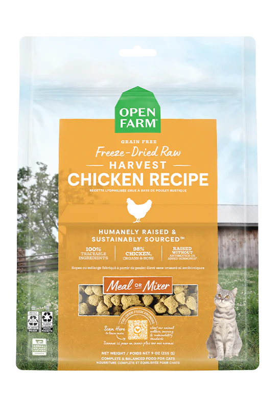 Open Farm Harvest Chicken Freeze Dried Raw Cat Food