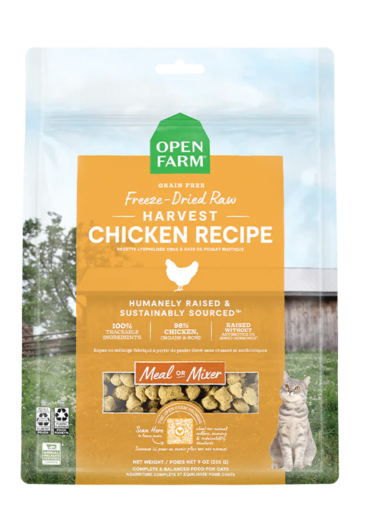 Open Farm Harvest Chicken Freeze Dried Raw Cat Food