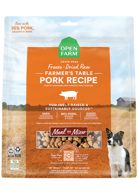 Open Farm Freeze Dried Raw Morsels, Farmer's Table Pork