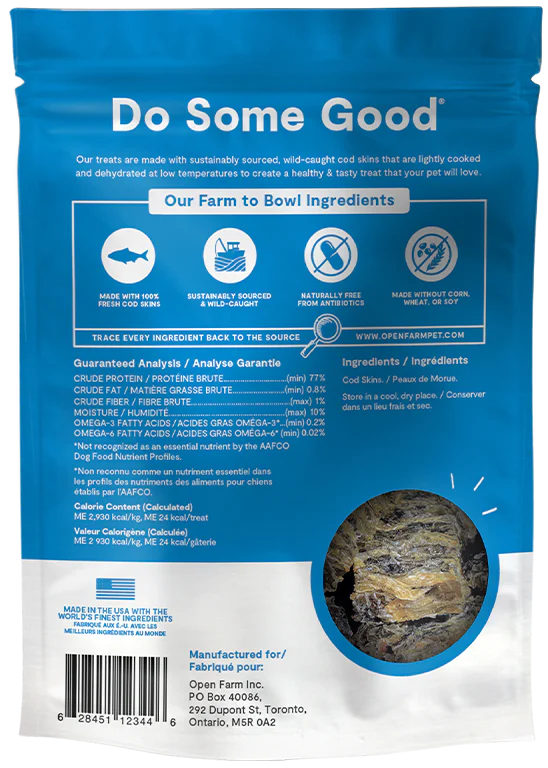 Open Farm Dehydrated Cod Skins Treat