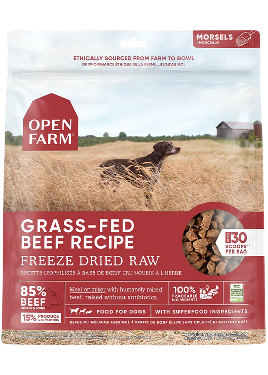 Open Farm Freeze Dried Raw Morsels, Grass-Fed Beef