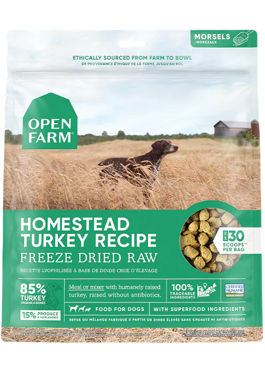 Open Farm Freeze Dried Raw Morsels, Homestead Turkey