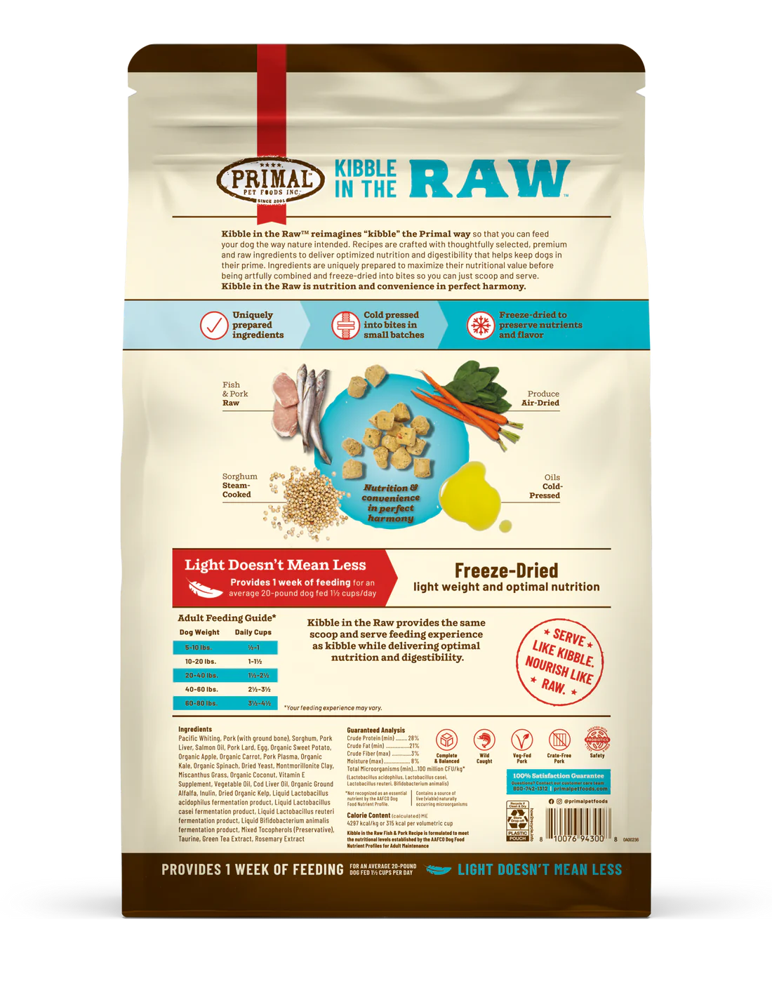 Primal Kibble in the Raw Dog Food Fish & Pork Recipe