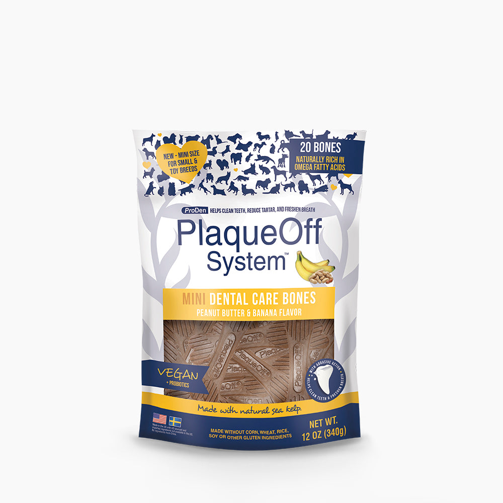 ProDen PlaqueOff System™ Mini Dental Care Bones- Peanut Butter & Banana