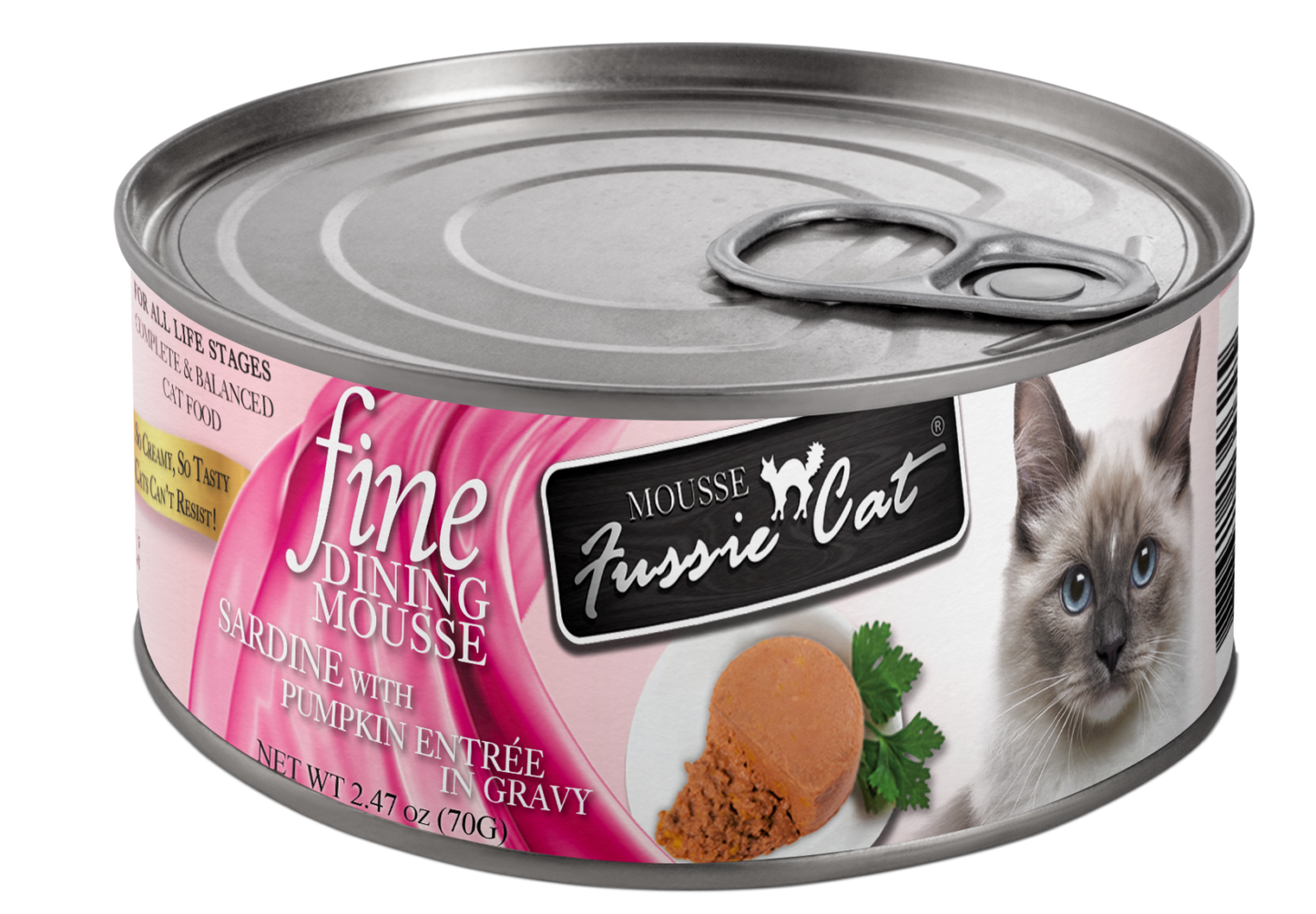 Fussie Cat Fine Dining Mousse Sardine with Pumpkin Entree