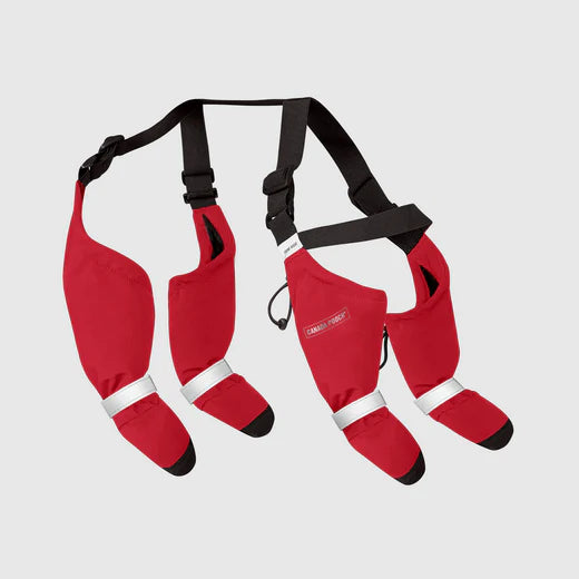 Red Suspender Boots- Dog Boots
