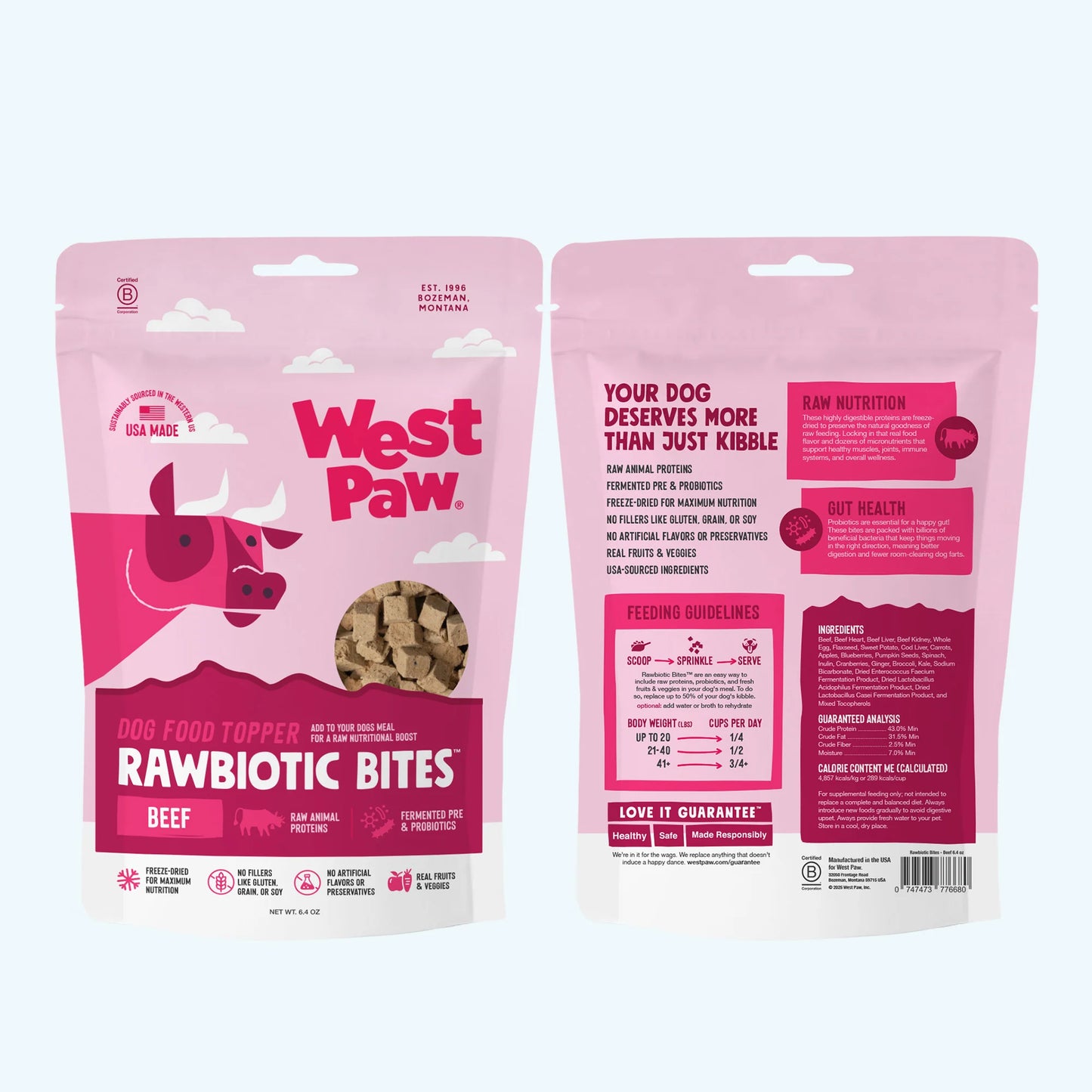 West Paw Rawbiotic Bites Beef