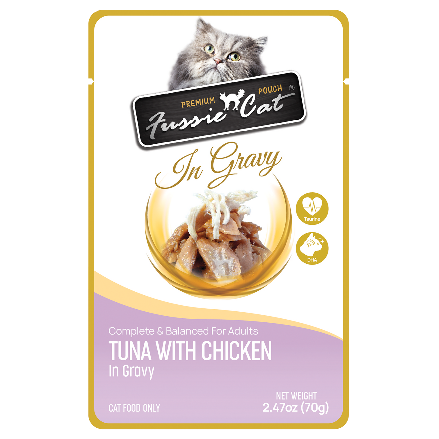 Fussie Cat Tuna with Chicken in Gravy Pouch