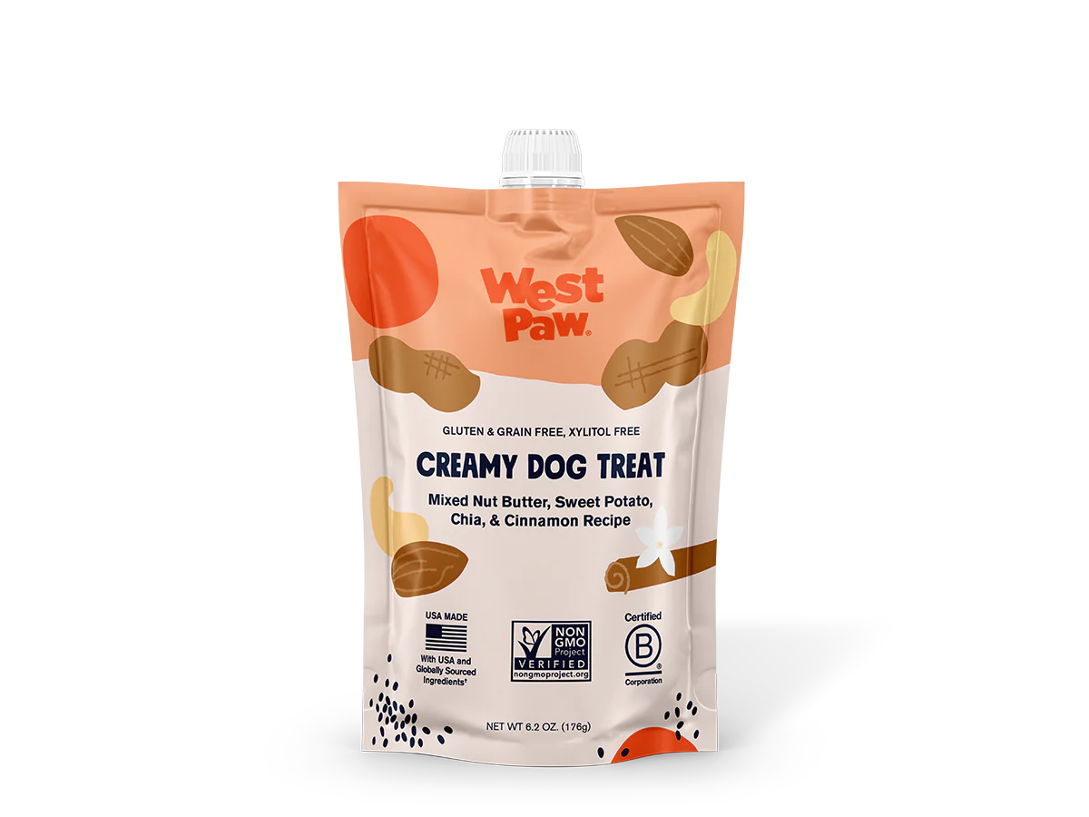 West Paw Nut Butter, Sweet Potato & Chia Seed Creamy Dog Treat