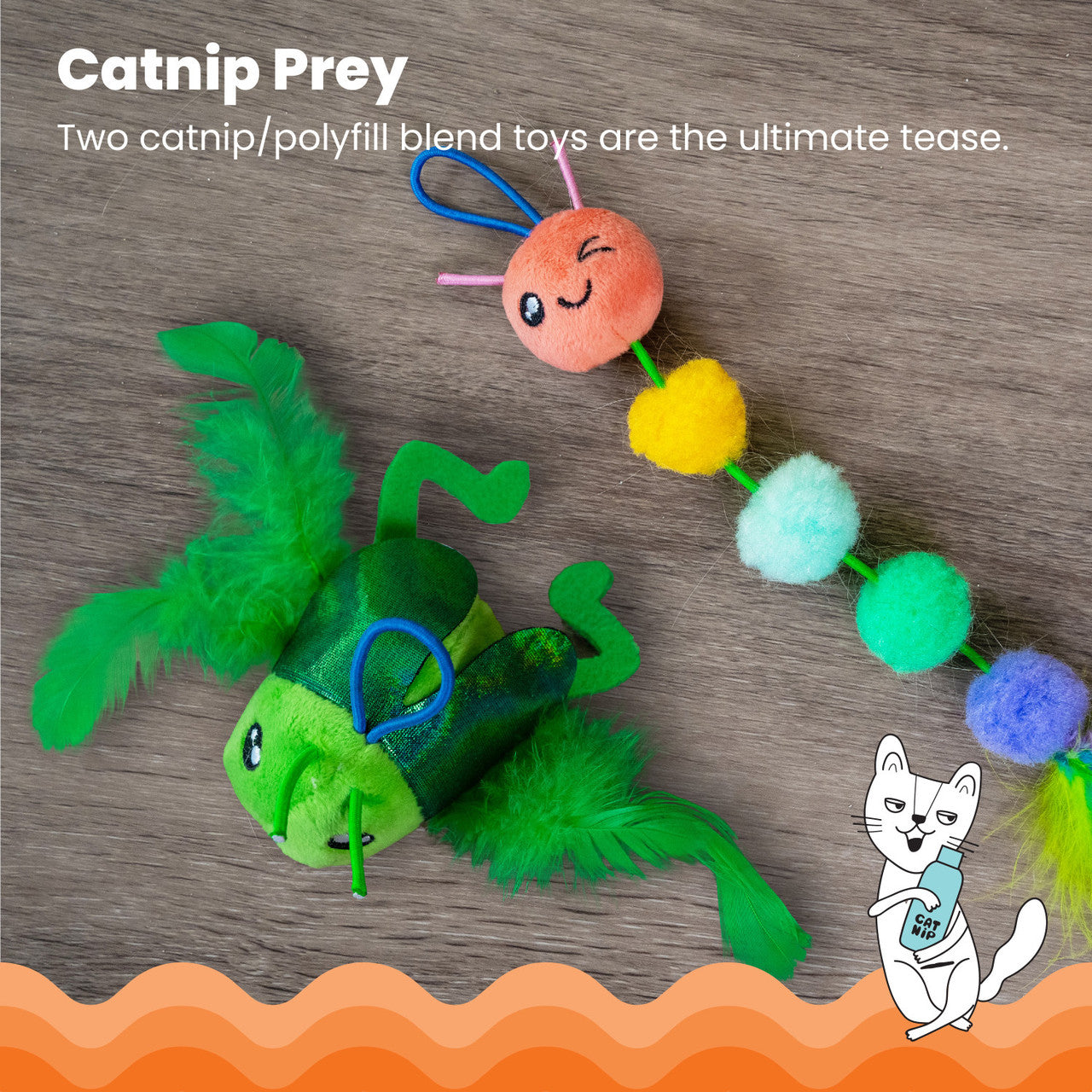 Tail Teaser Ground Prey Interactive Cat Wand | Outward Hound