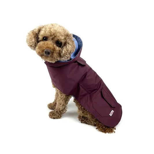 Milltown Wine Red & Blue Reversible Rain Coat