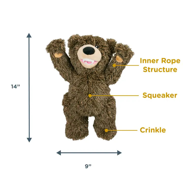 Grizzly Bear Rope Body Dog Toy | Tall Tails