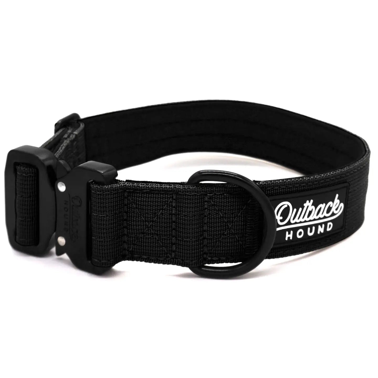 Outback Hound Jet Black Premium Dog Collar