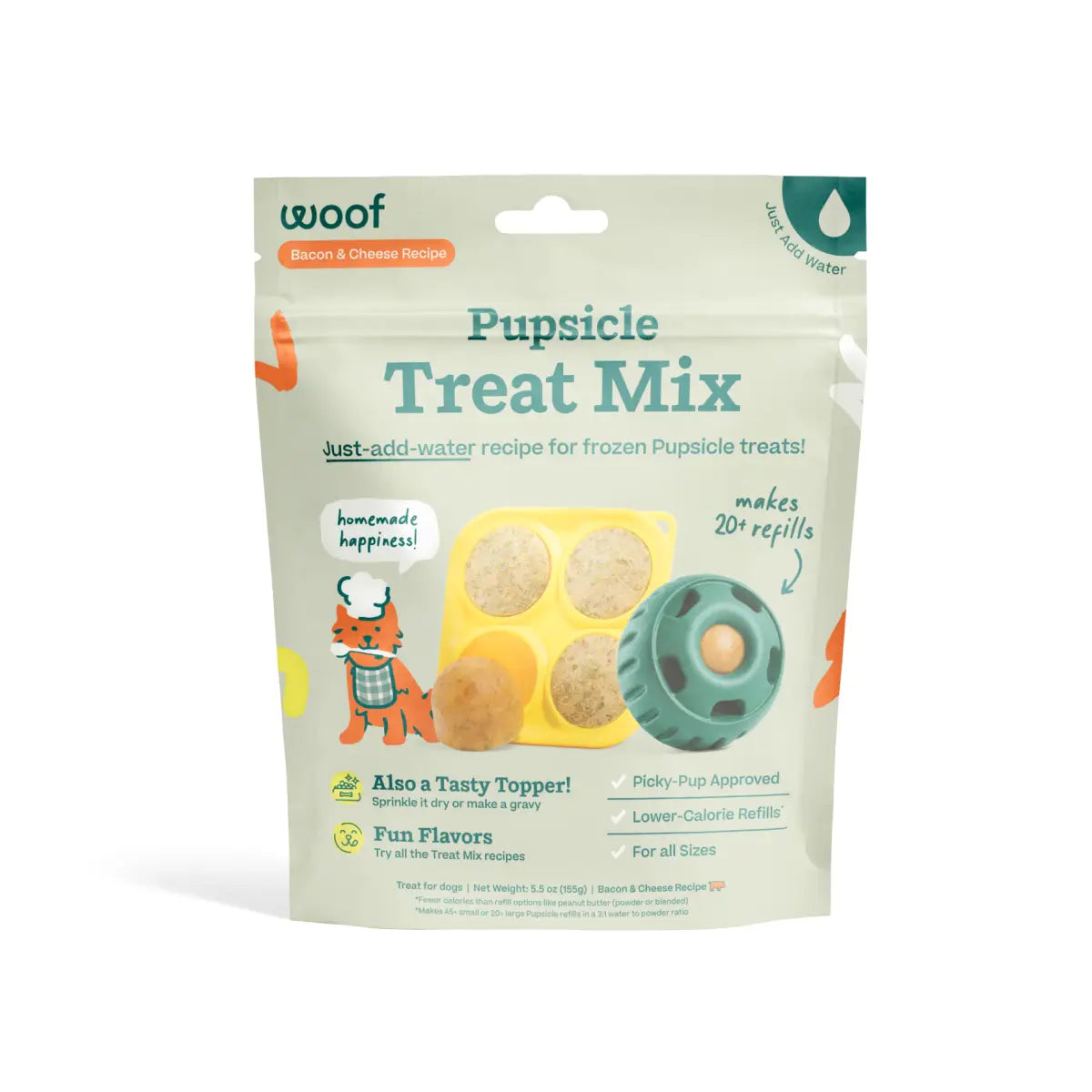 Woof Pupsicle Treat Mix- Bacon & Cheese