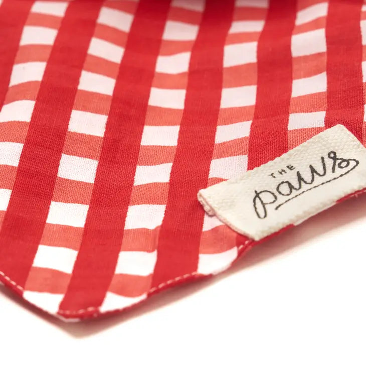 Classic Red Check Dog Bandana | The Paws