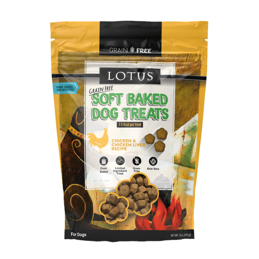 Lotus Chicken & Chicken Liver Soft Baked Dog Treats