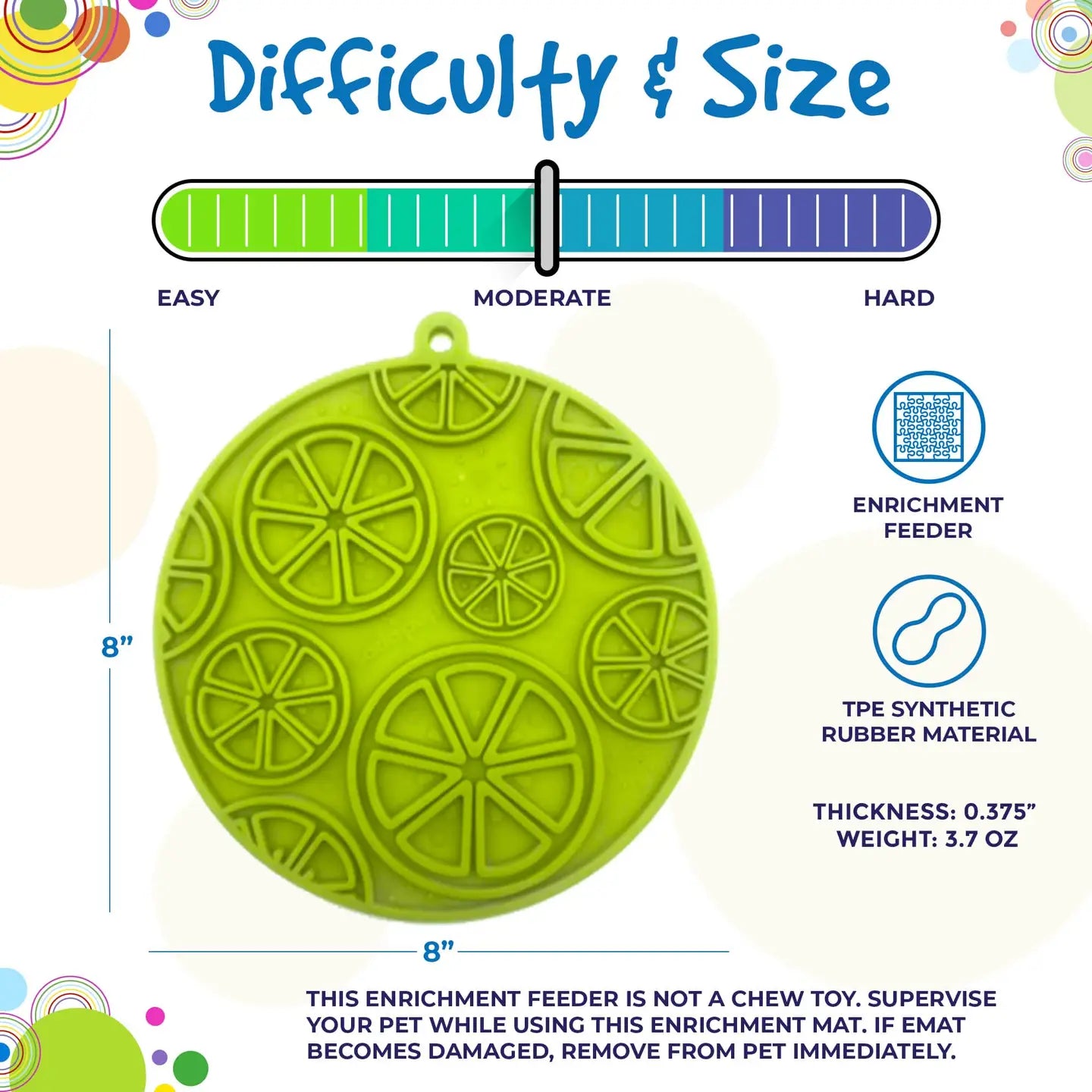 Citrus Lick Mat With Suction Cups
